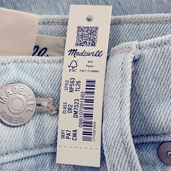 Madewell NWT The Taller Perfect Vintage Jeans Size 26TL in Chesthunt Wash - Picture 8 of 9